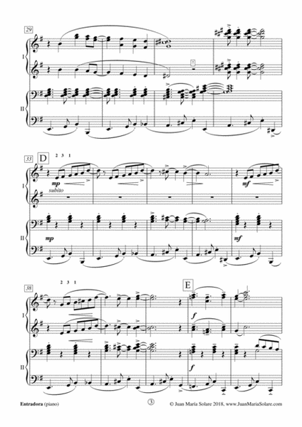 Entradora [piano 4 hands]