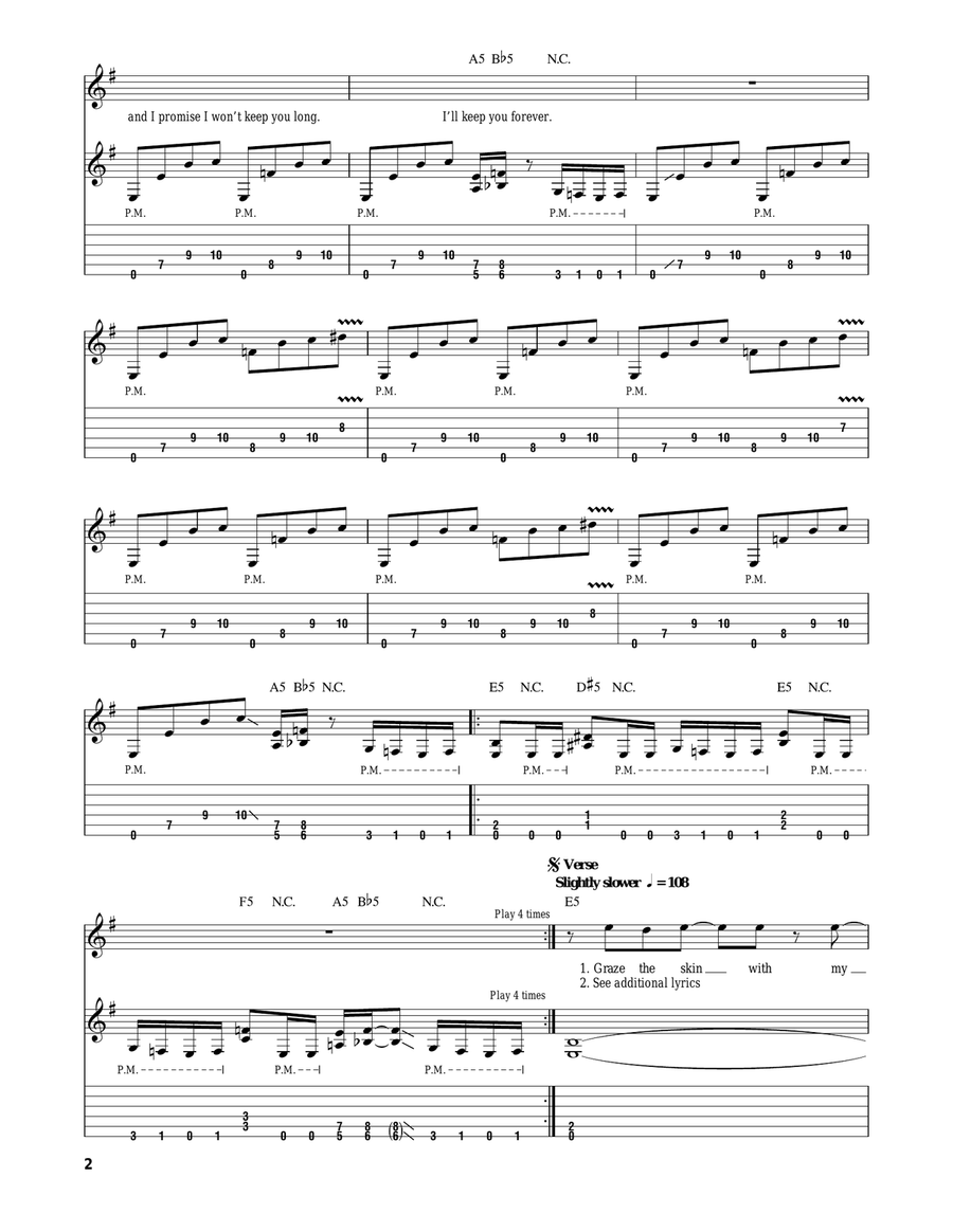 Dead Skin Mask Electric Guitar scores gallery preview page 2