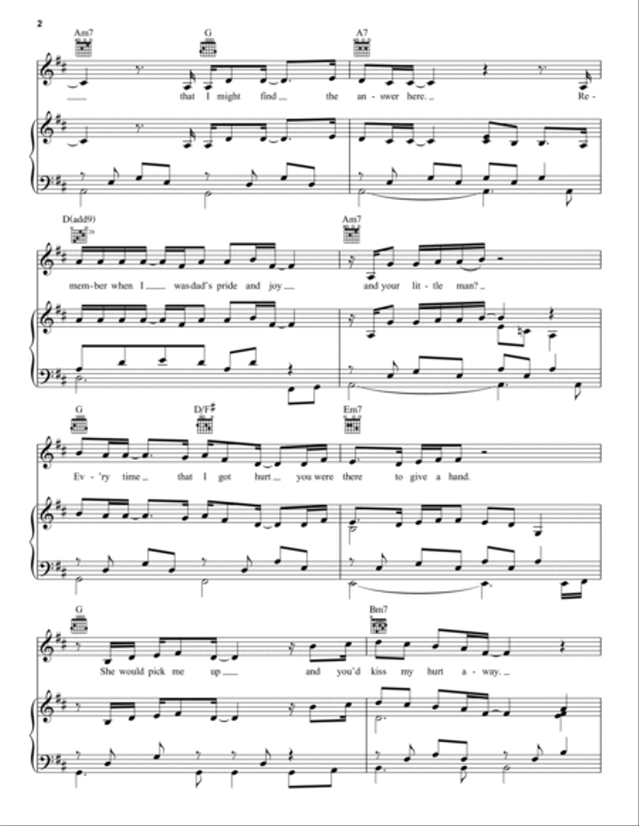 So Much Like My Dad So Much Like My Dad Piano, Vocal, Guitar scores gallery preview page 2