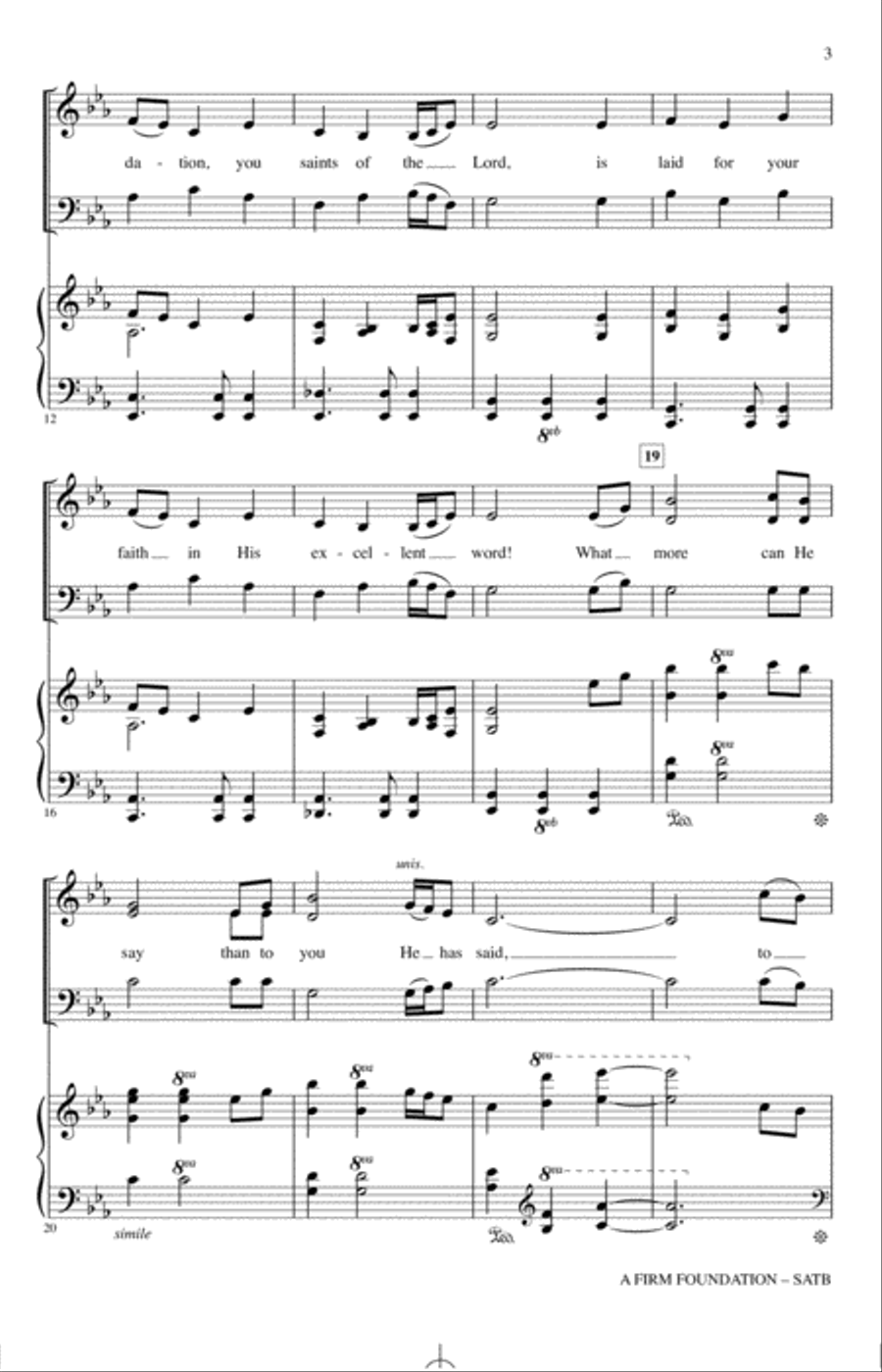 A Firm Foundation 4-Part scores gallery preview page 2