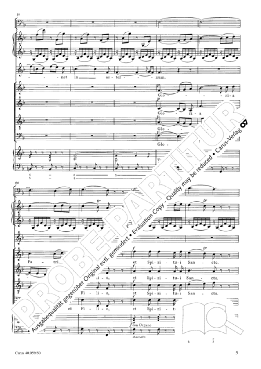 Laudate Dominum in F 4-Part scores gallery preview page 6