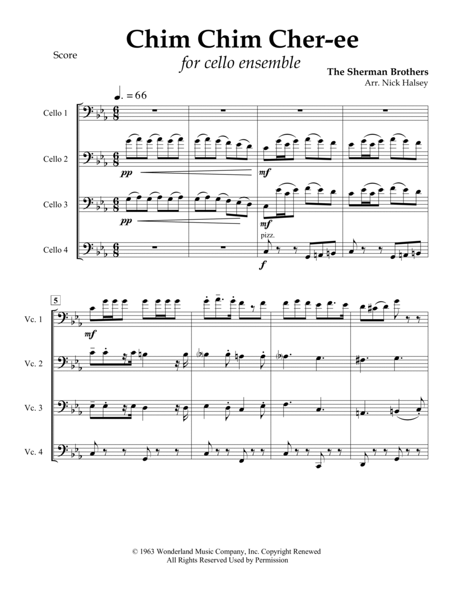 Chim Chim Cher-ee Small Ensemble scores gallery preview page 1