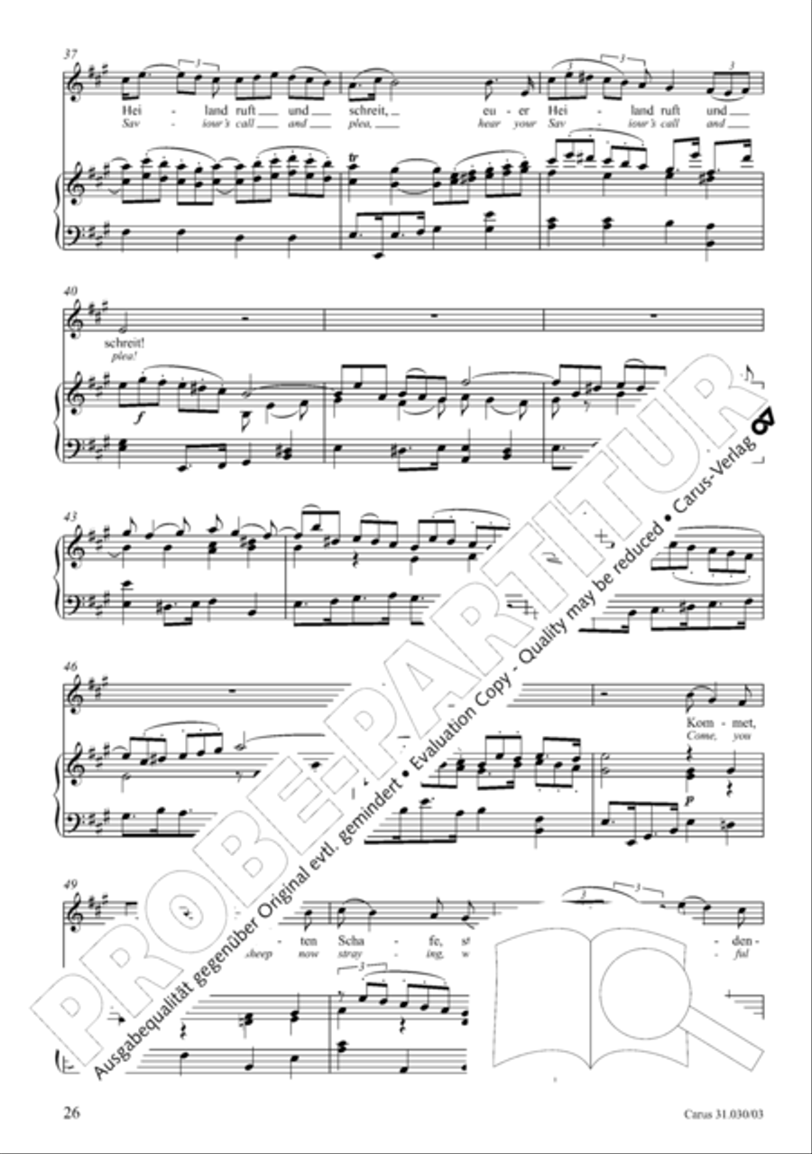 Joyful be, O ransomed flock (Freue dich, erloste Schar) 4-Part scores gallery preview page 27