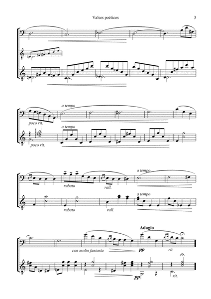 Valses poeticos Op. 10, (# 1, 2, 4) for cello and guitar image number null