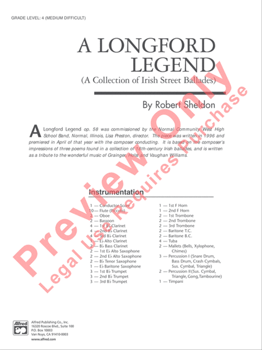 A Longford Legend A Longford Legend Concert Band scores gallery preview page 2
