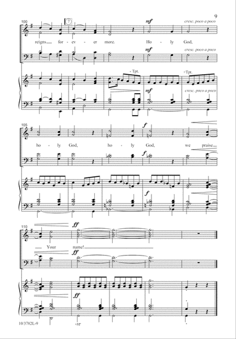 Holy God, We Praise Your Name 4-Part scores gallery preview page 10