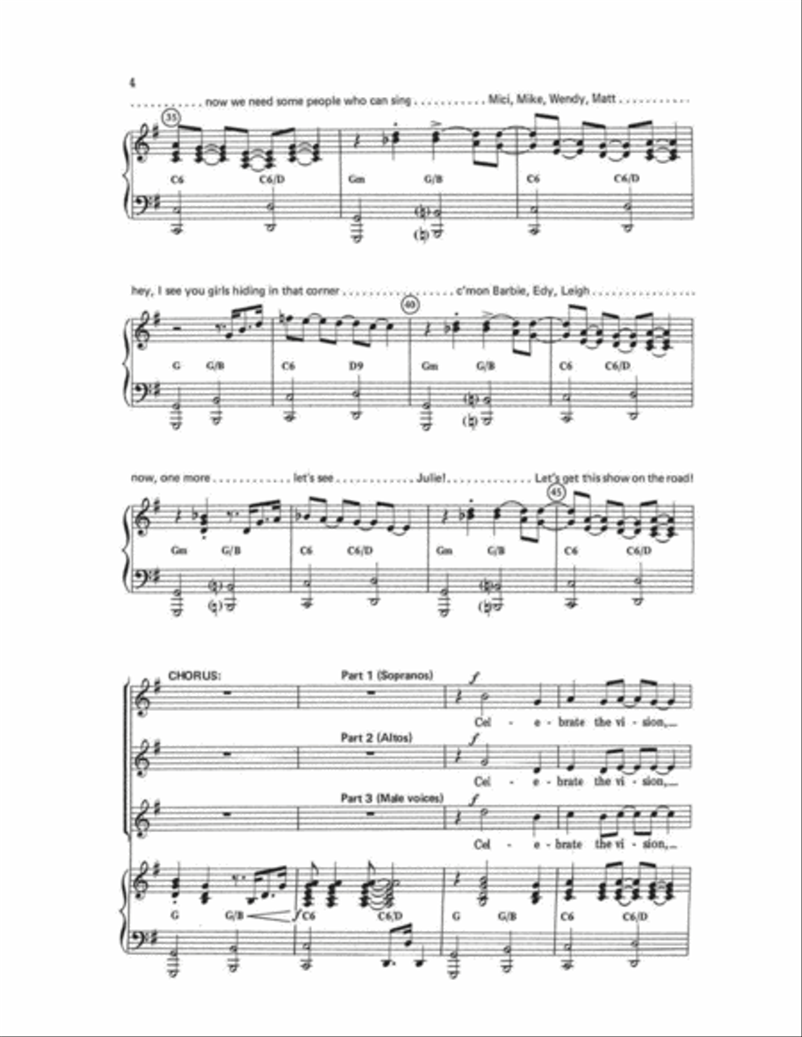 Celebrate the Vision Celebrate the Vision Unison Choir scores gallery preview page 4