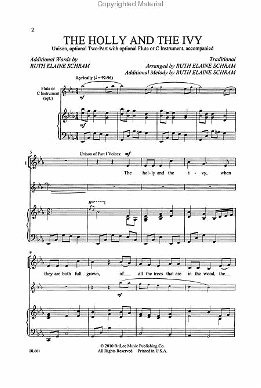 The Holly and the Ivy 2-Part scores gallery preview page 2
