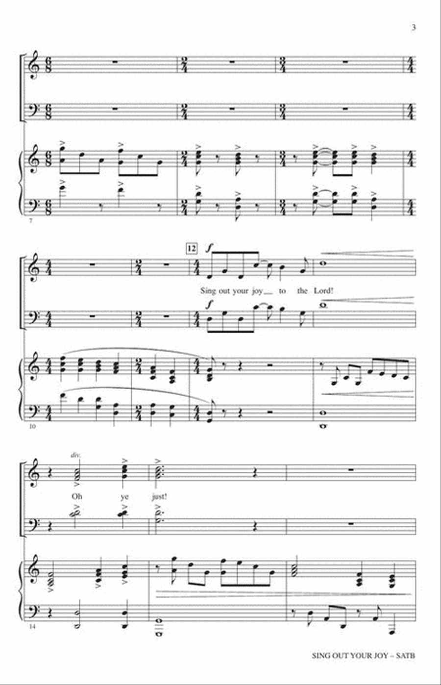 Sing Out Your Joy Sing Out Your Joy 4-Part scores gallery preview page 3