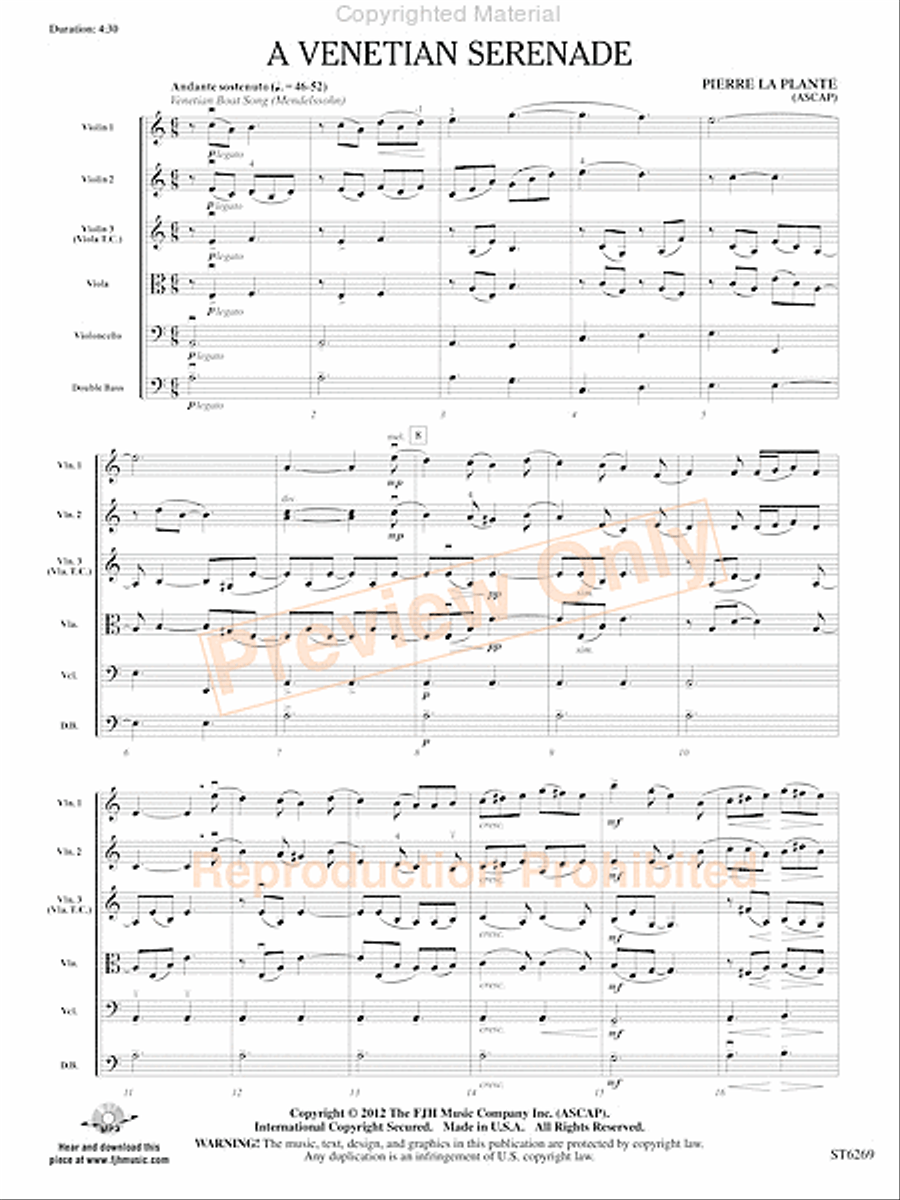 A Venetian Serenade String Orchestra scores gallery preview page 4