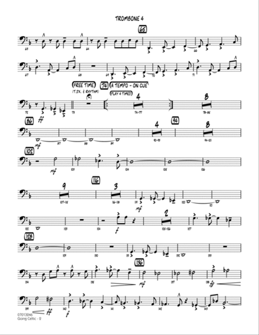 Going Celtic - Trombone 4 Trombone scores gallery preview page 2