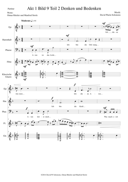 ATON part 13-Denken und Bedenken - 2 tenor voices, 1 bass voice, flute, classical guitar image number null