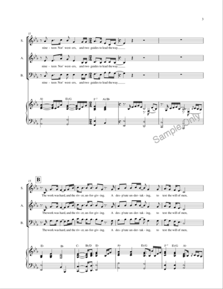 Ghost Of Simon Fraser Doesn't Exist 3-Part scores gallery preview page 3
