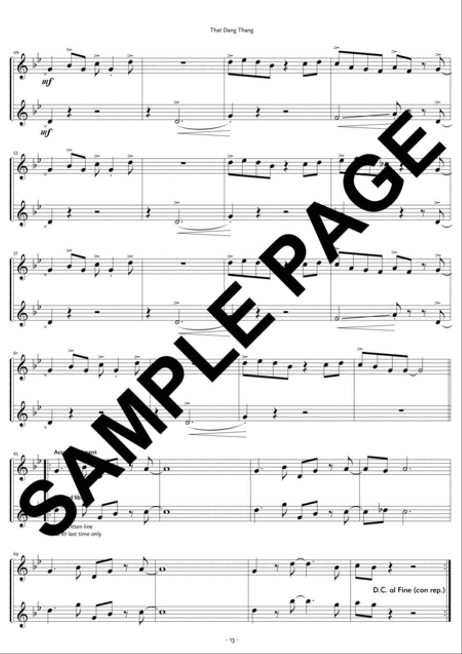Eight Original Jazz Duos for 2 Saxophones Woodwind Duet scores gallery preview page 4