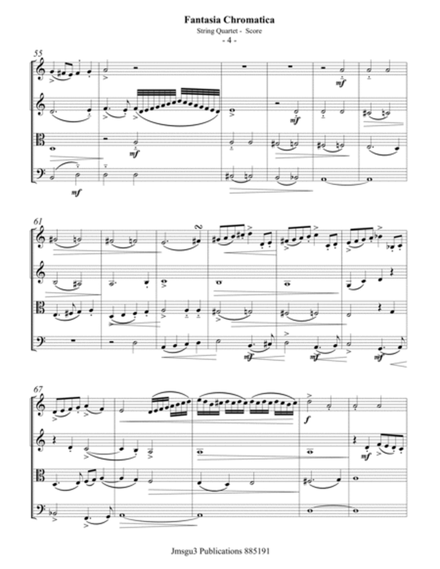Sweelinck: Fantasia Chromatica for String Quartet - Score Only image number null