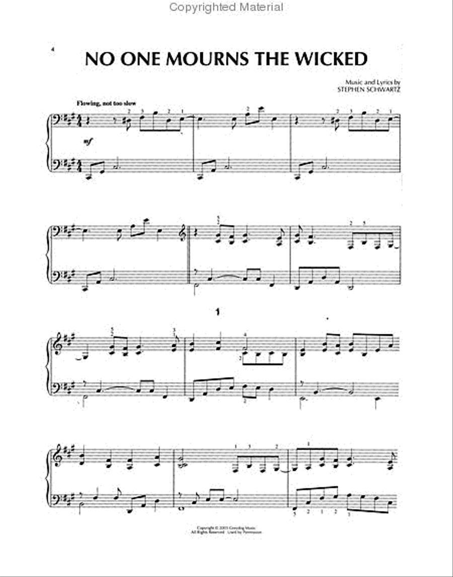 Wicked Piano Solo scores gallery preview page 2