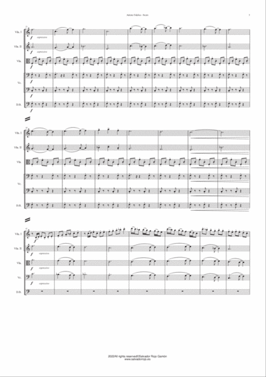 Adeste Fideles for Strings Orchestra String Orchestra scores gallery preview page 3