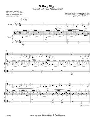 O HOLY NIGHT - TUBA SOLO with Piano Accompaniment