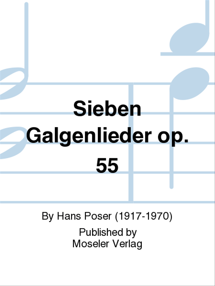 Sieben Galgenlieder op. 55 4-Part scores gallery preview page 1