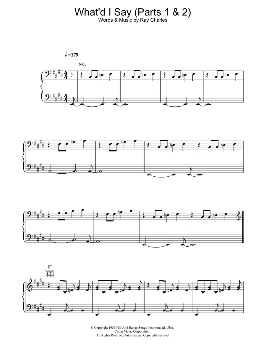 What'd I Say Acoustic Guitar scores gallery preview page 1