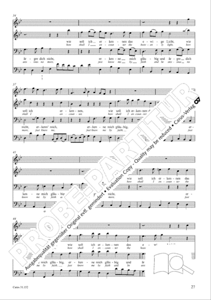 Walk on the path of faith (Tritt auf die Glaubensbahn) Orchestra scores gallery preview page 28