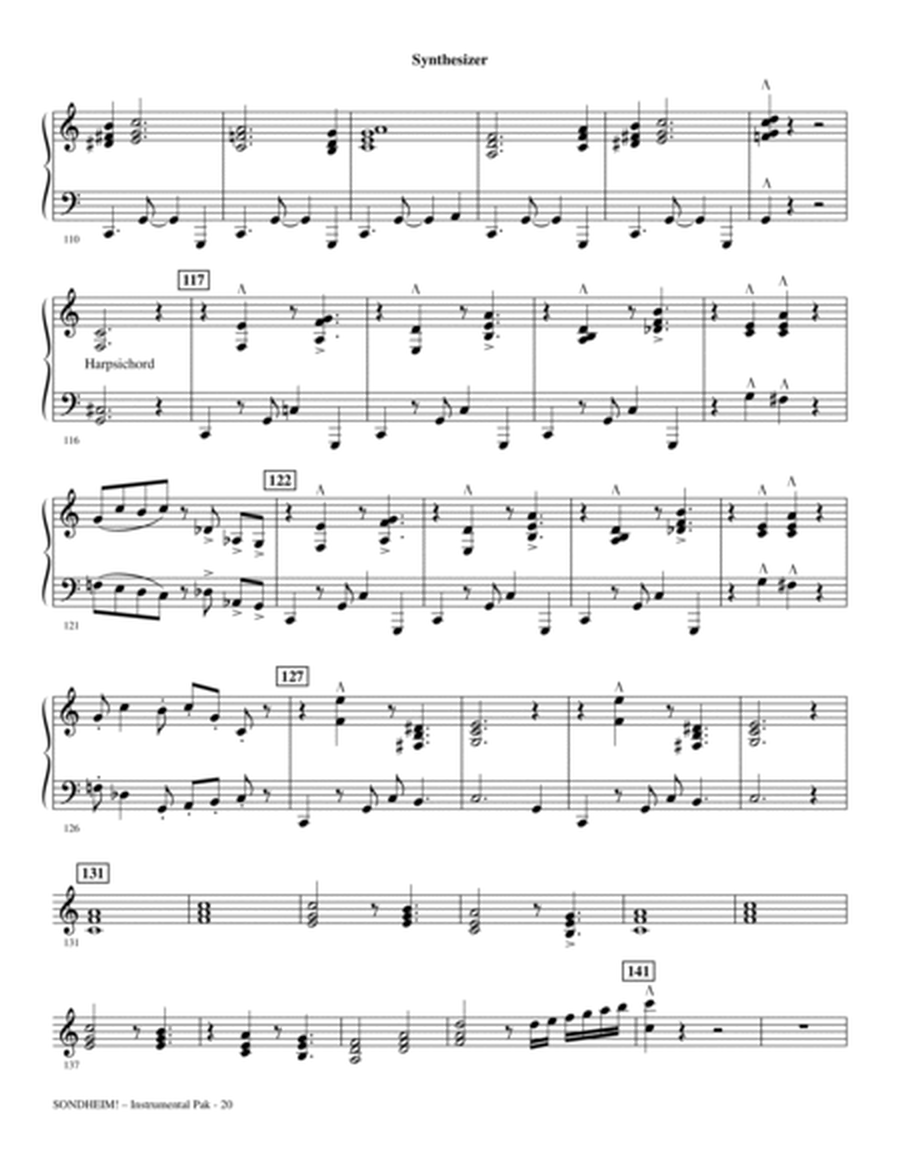 Sondheim! A Choral Celebration (Medley) (arr. Mac Huff) - Synthesizer