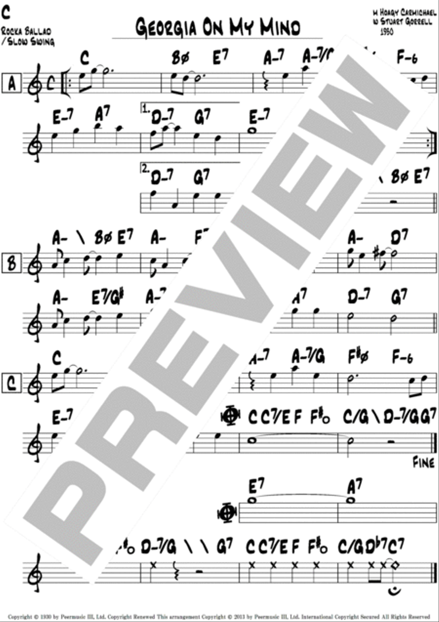 Georgia On My Mind Piano scores gallery preview page 3