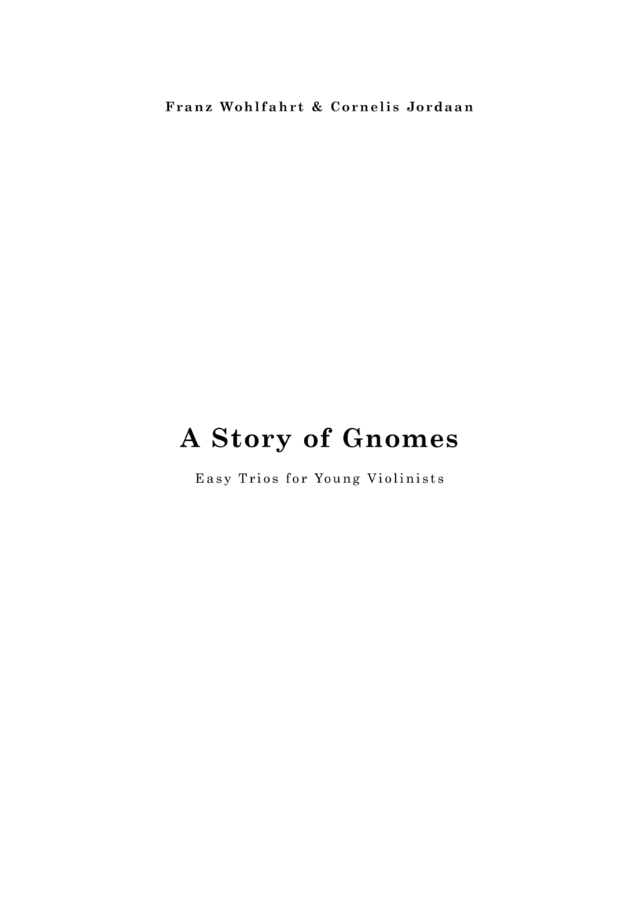 A Story of Gnomes, for beginner violin trio String Trio scores gallery preview page 1
