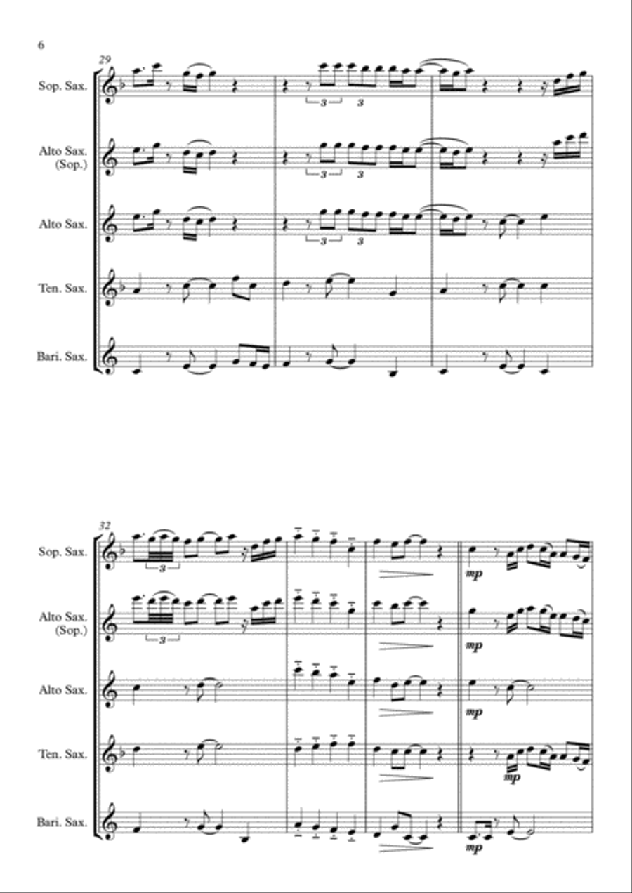 Thinking Out Loud Thinking Out Loud Saxophone Quartet scores gallery preview page 6