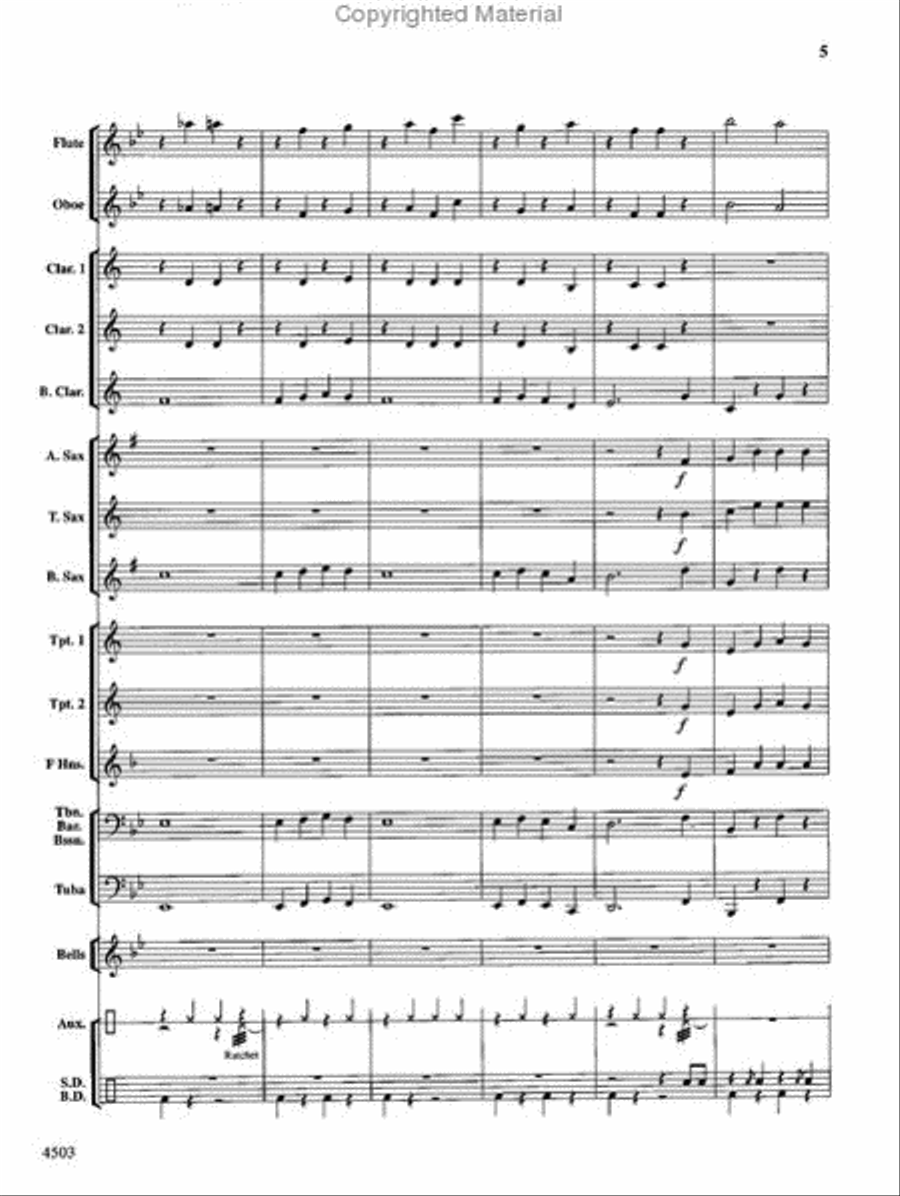Antique Car Parade Concert Band scores gallery preview page 6