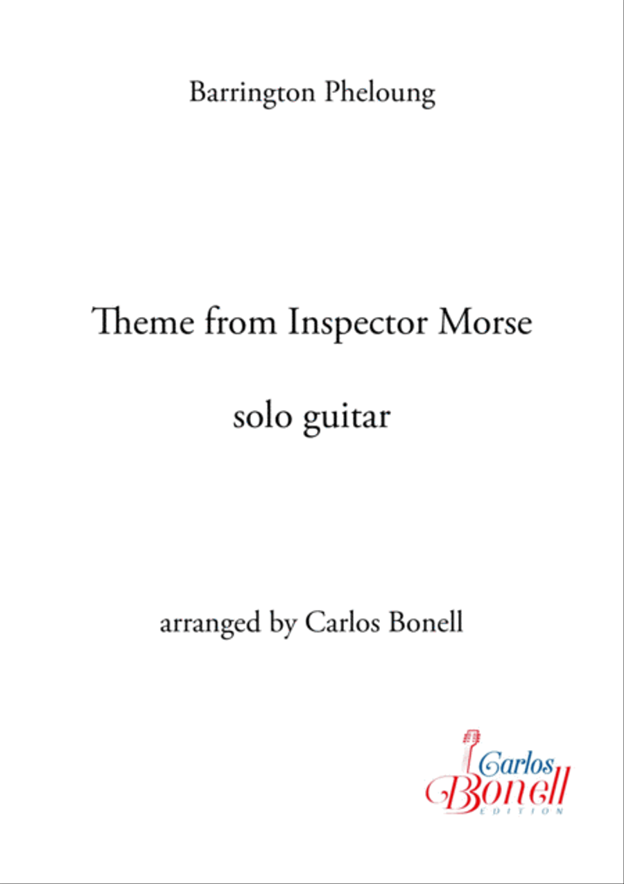 Inspector Morse Guitar Tablature scores gallery preview page 1