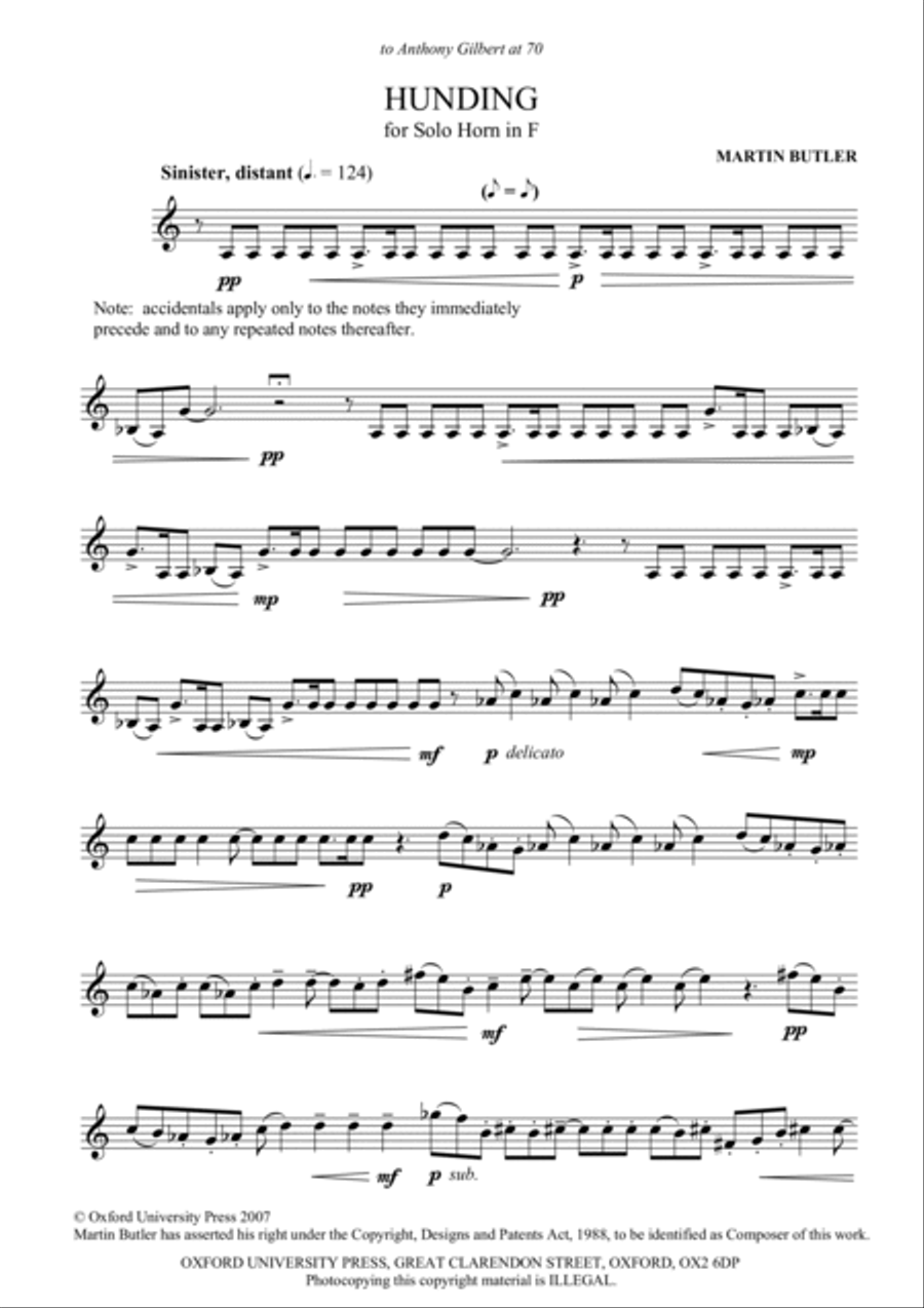 Hunding for solo horn Horn scores gallery preview page 3