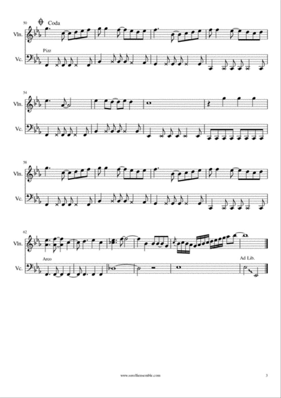 Can't Take My Eyes Off Of You String Duet scores gallery preview page 3