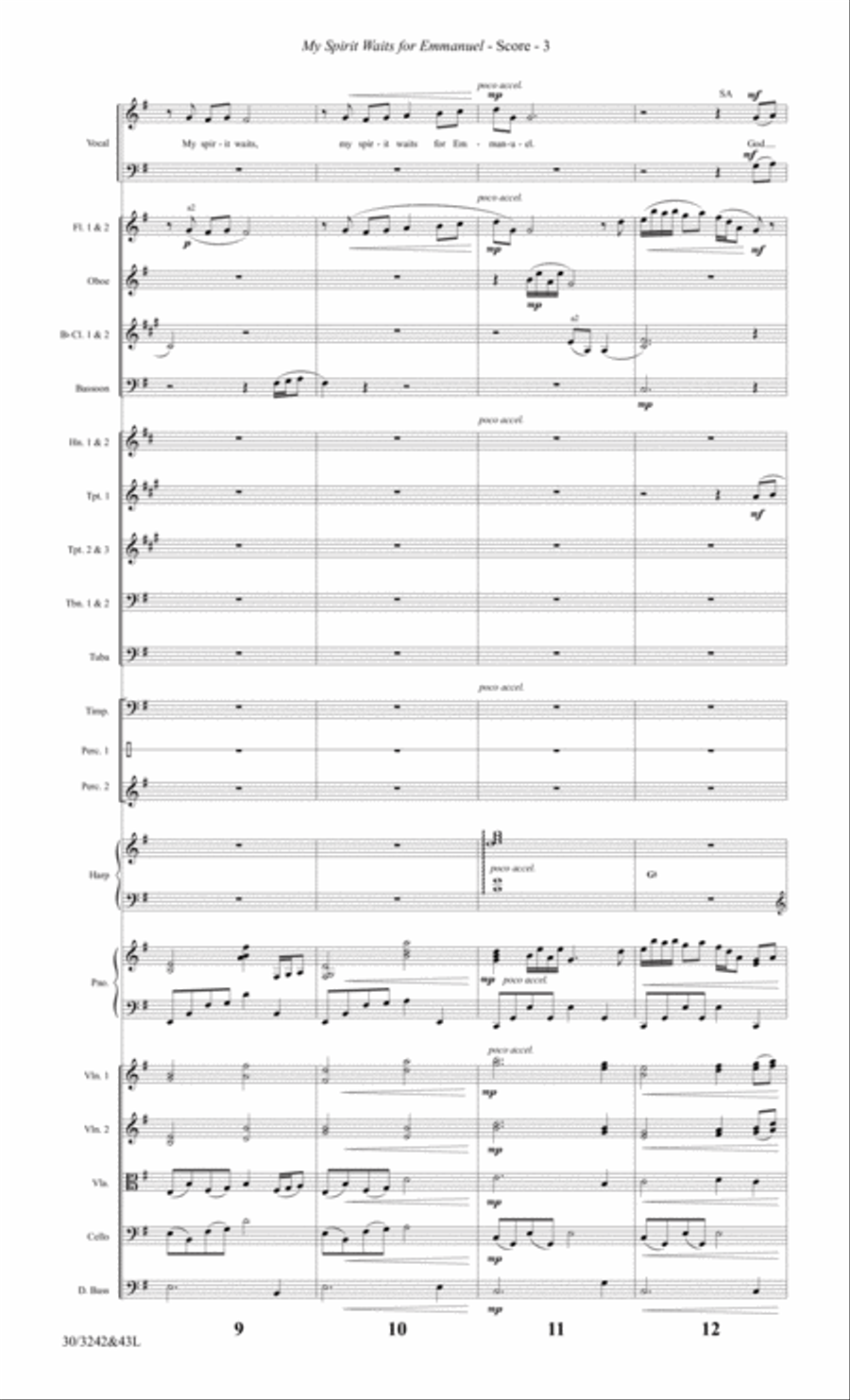 One Silent Night - Full Score Choir scores gallery preview page 5