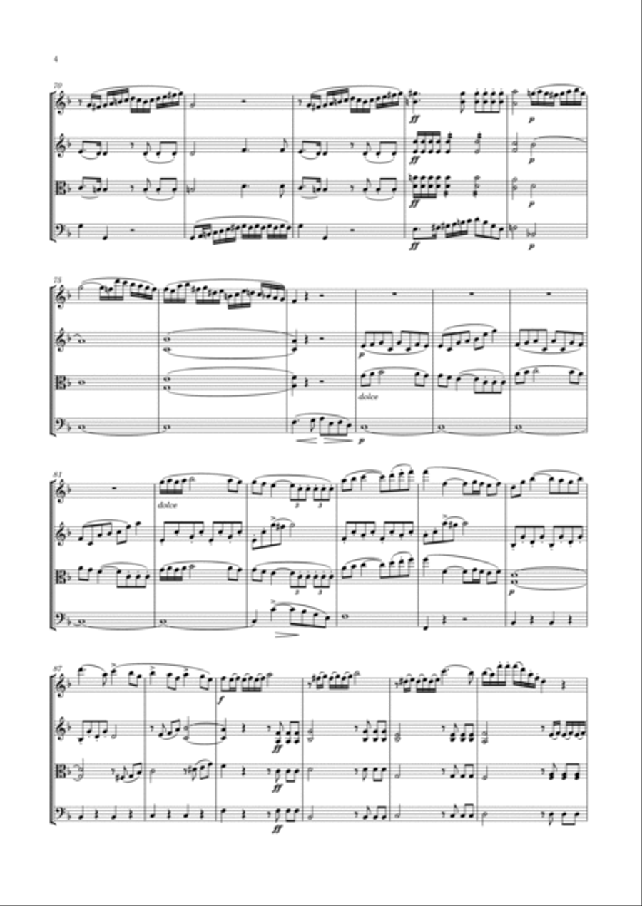 Arriaga - 3 String Quartets, Livre 1 de Quatuors String Quartet scores gallery preview page 5