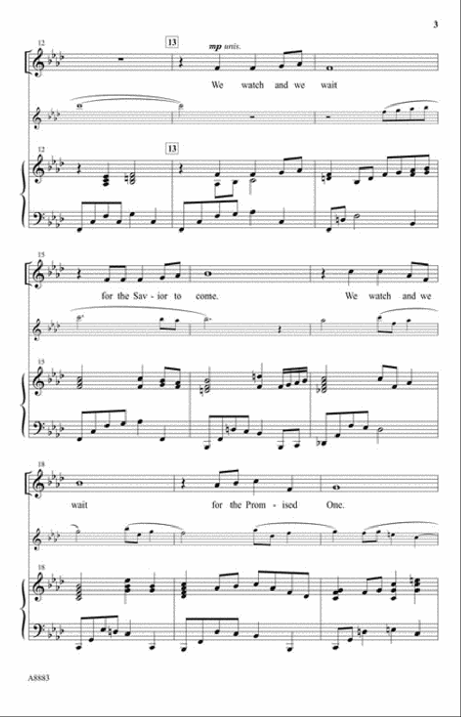 Let Hope Be Our Light 4-Part scores gallery preview page 3