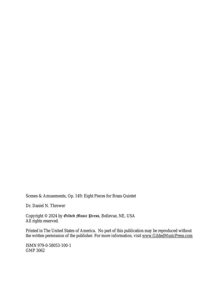 Scenes and Amusements, Op. 149 Brass Quintet scores gallery preview page 2