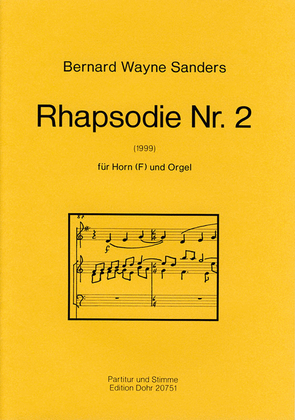 Book cover for Rhapsodie Nr. 2 für Horn (F) und Orgel (1999)