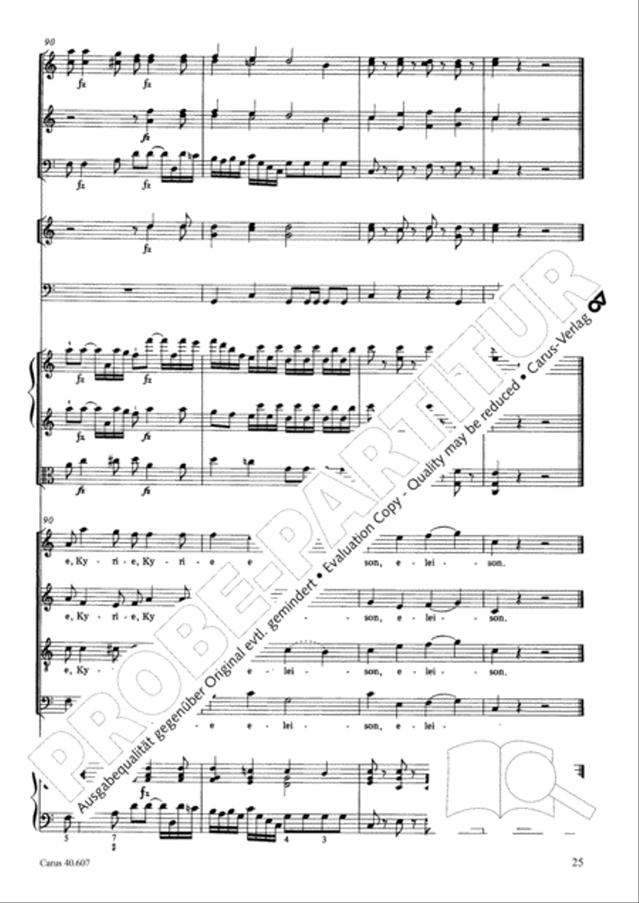 Mass in time of war (Missa in tempore belli) 4-Part scores gallery preview page 36