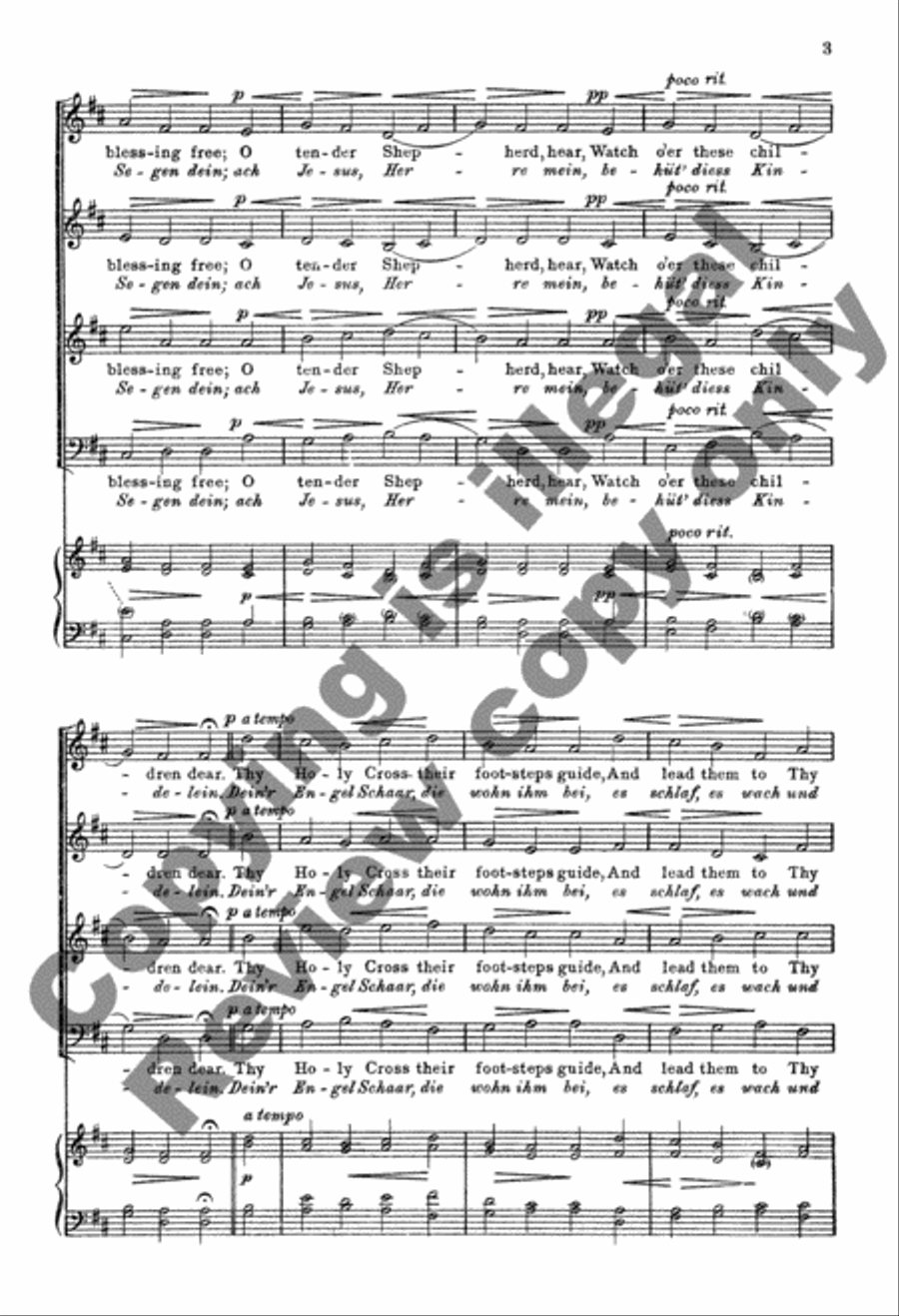 O Jesus, Tender Shepherd, Hear: Ach lieber Herre Jesu Christ (No. 6 from 14 Deutsche Volkslieder) 4-Part scores gallery preview page 7