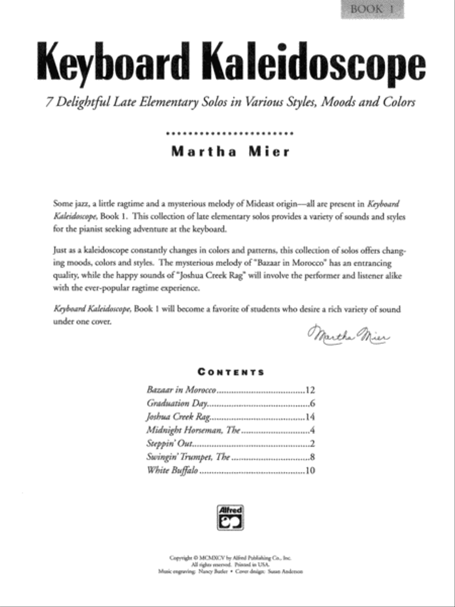 Keyboard Kaleidoscope, Book 1 Easy Piano scores gallery preview page 2
