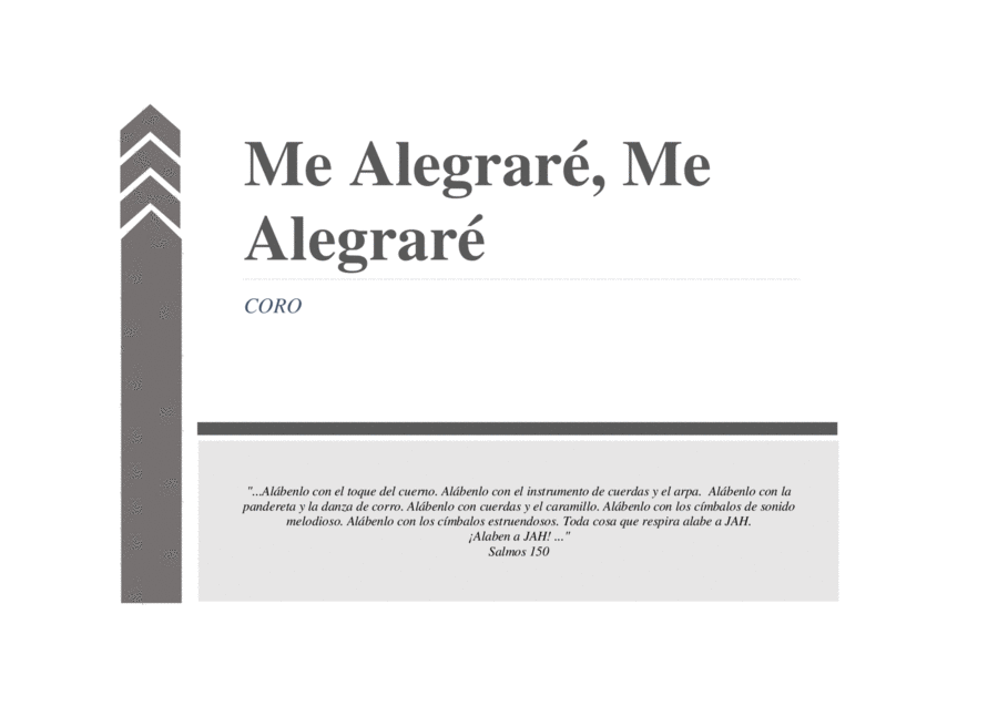 Me Alegraré, Me Alegraré Me Alegraré, Me Alegraré Marching Band scores gallery preview page 1