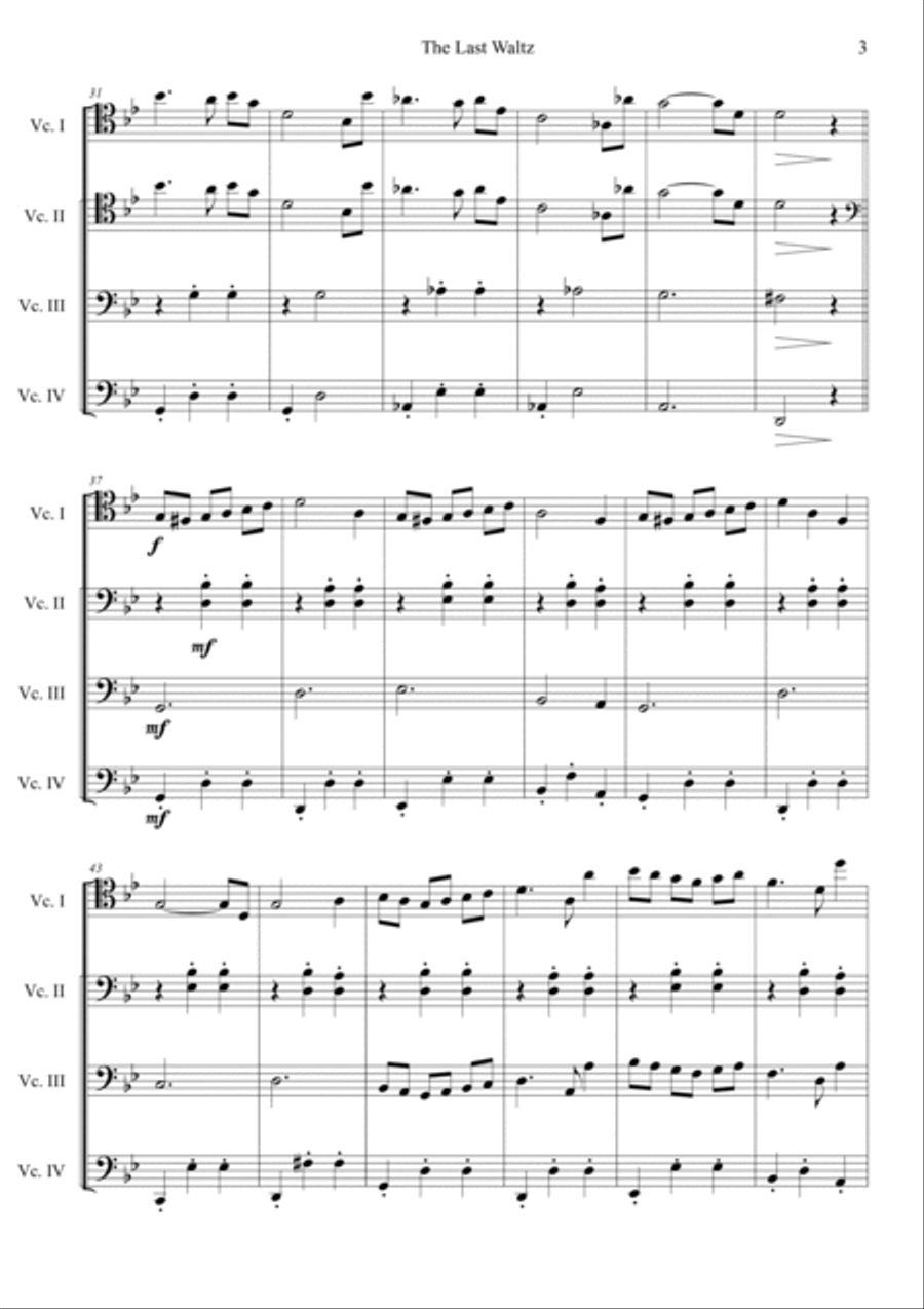 The Last Waltz (Oldboy OST) Cello scores gallery preview page 3