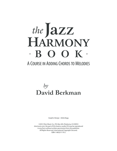 Jazz Harmony Book