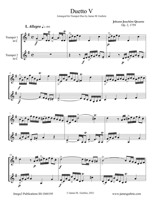 Quantz: Duetto Op. 2 No. 5 for Trumpet Duo