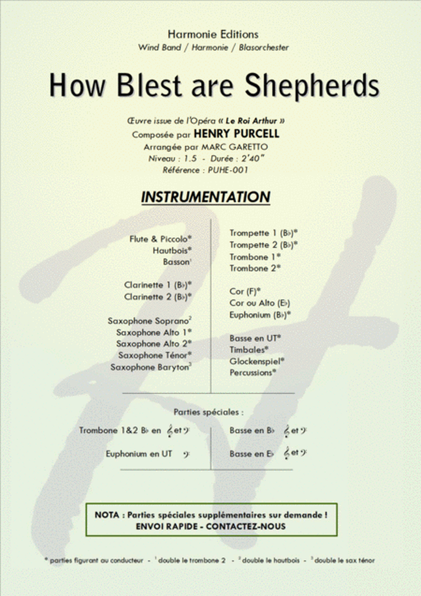 How Blest are Shepherds (from King Arthur) image number null