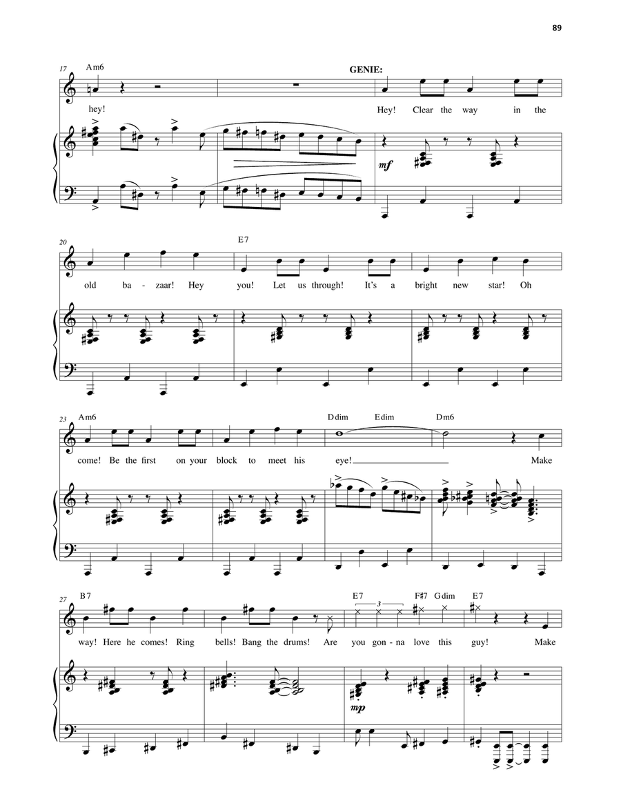 Prince Ali (from Aladdin: The Broadway Musical) Voice scores gallery preview page 2