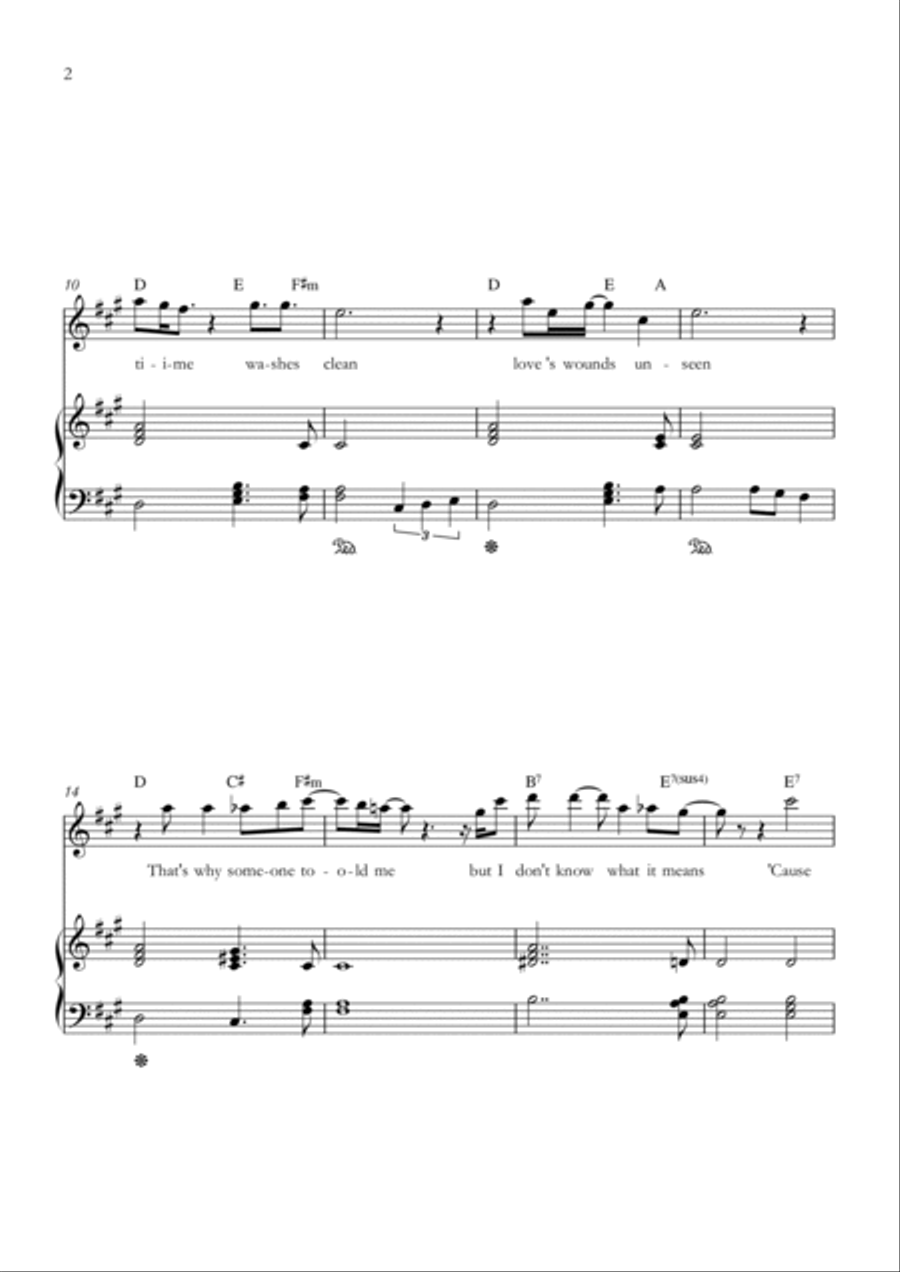 Long Long Time Piano scores gallery preview page 2
