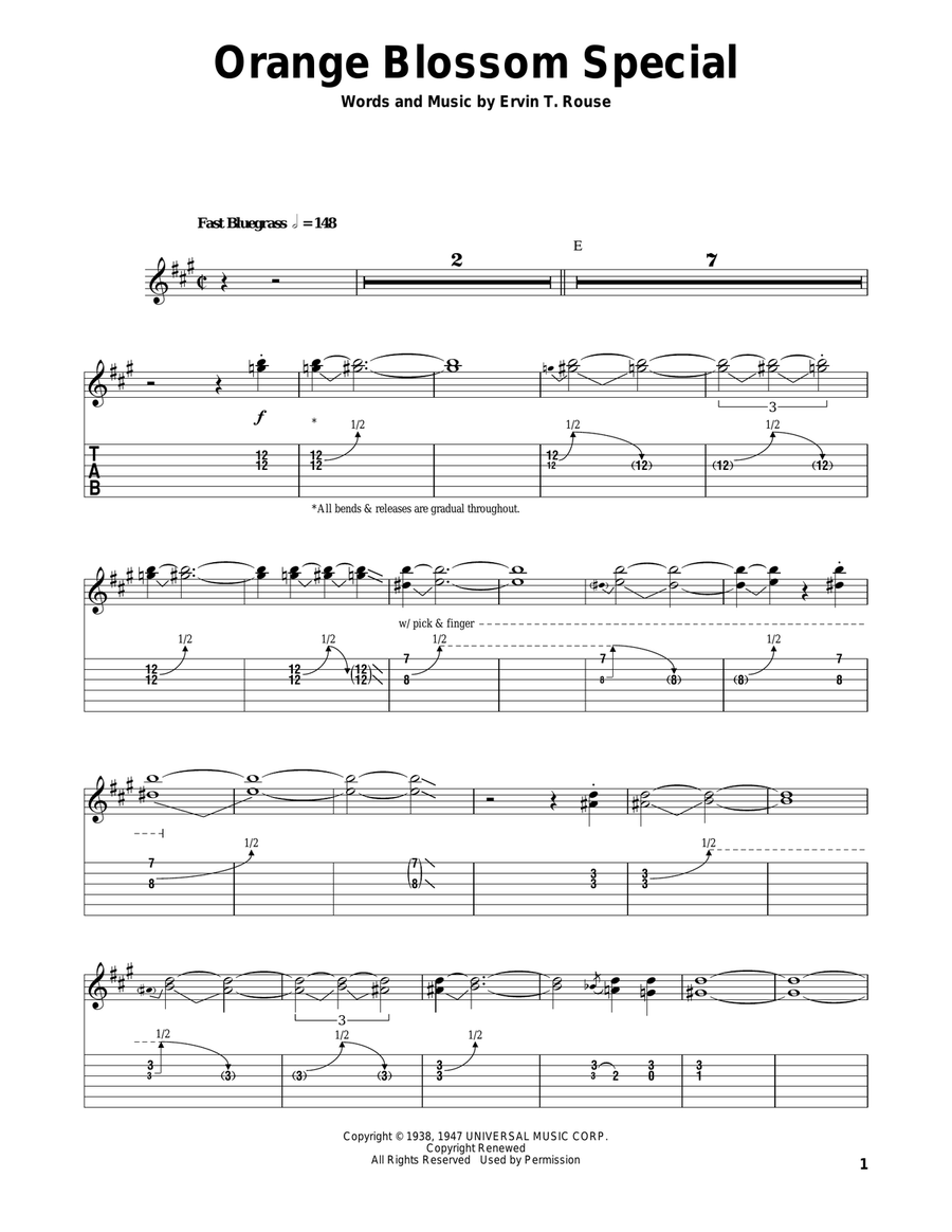 Orange Blossom Special Acoustic Guitar scores gallery preview page 1