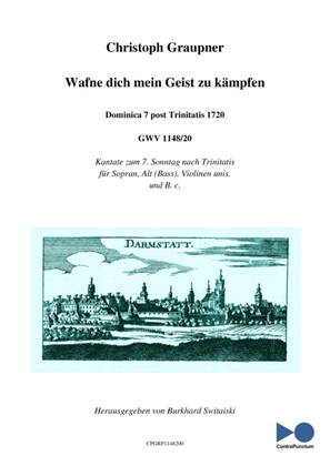 Book cover for Graupner Christoph Cantata Wafne dich mein Geist zu kämpfen GWV 1148/20
